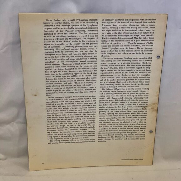 Beethoven The Pastoral Sixth Symphony (Vinyl, 1976) RCA Custom FW-301 Good+ LP - Picture 6 of 12